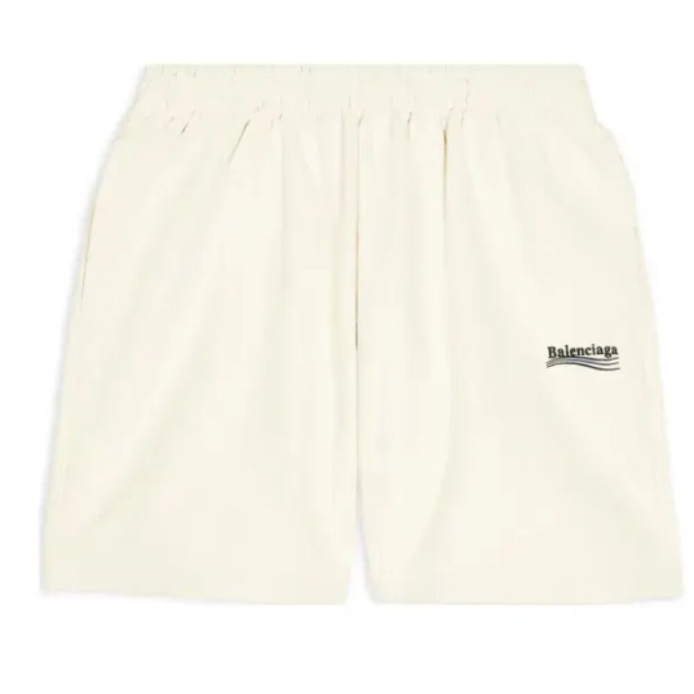 Balenciaga Political Campaign Cream Sweatshorts